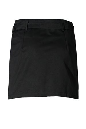 Minigonna in cotone nero MARINE SERRE | WSK115ACWOV0070BK99